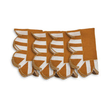 Load image into Gallery viewer, Jardin Embroidered Linen Scalloped Striped Napkins | Set of 4