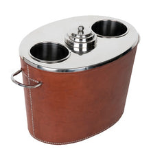 Load image into Gallery viewer, Leather Two Bottle Cooler