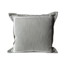 Load image into Gallery viewer, Tatton Stripe Pillow with Oyster Trim