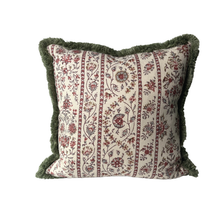 Load image into Gallery viewer, Bostan Mughal Pillow with Brush Fringe