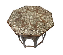 Load image into Gallery viewer, Handmade Petal Bone Inlaid Table
