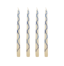 Load image into Gallery viewer, Squiggle Hand-Painted Candles | Set of 2