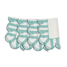 Load image into Gallery viewer, Scalloped Linen Napkins - Set of Four
