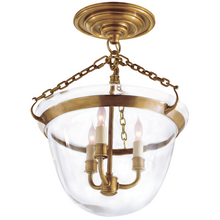 Load image into Gallery viewer, Country Semi-Flush Bell Jar Lanter