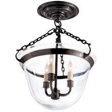 Load image into Gallery viewer, Country Semi-Flush Bell Jar Lanter
