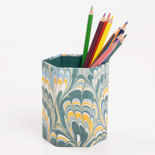 Load image into Gallery viewer, Hand-Marbled Pencil Holder Organizer