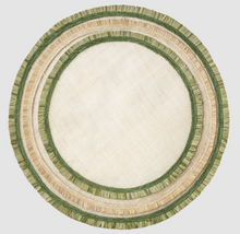 Load image into Gallery viewer, Ruffle Edge Straw Placemat | Set of Four