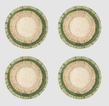 Load image into Gallery viewer, Ruffle Edge Straw Coasters | Set of Four