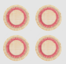 Load image into Gallery viewer, Ruffle Edge Straw Coasters | Set of Four
