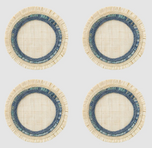 Load image into Gallery viewer, Ruffle Edge Straw Coasters | Set of Four