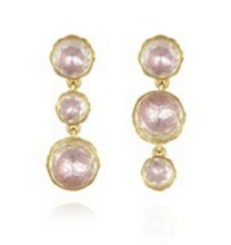 Load image into Gallery viewer, Catherine Round 3-Drop Earrings