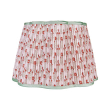 Load image into Gallery viewer, Penny Morrison Scalloped Lampshade (Red on Pink Marigold)