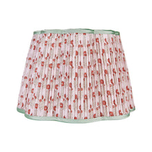 Load image into Gallery viewer, Penny Morrison Scalloped Lampshade (Red on Pink Marigold)
